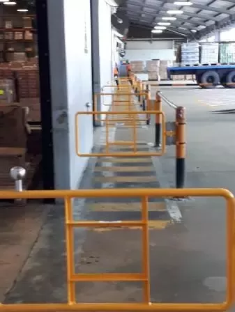 Forklift crossing gates